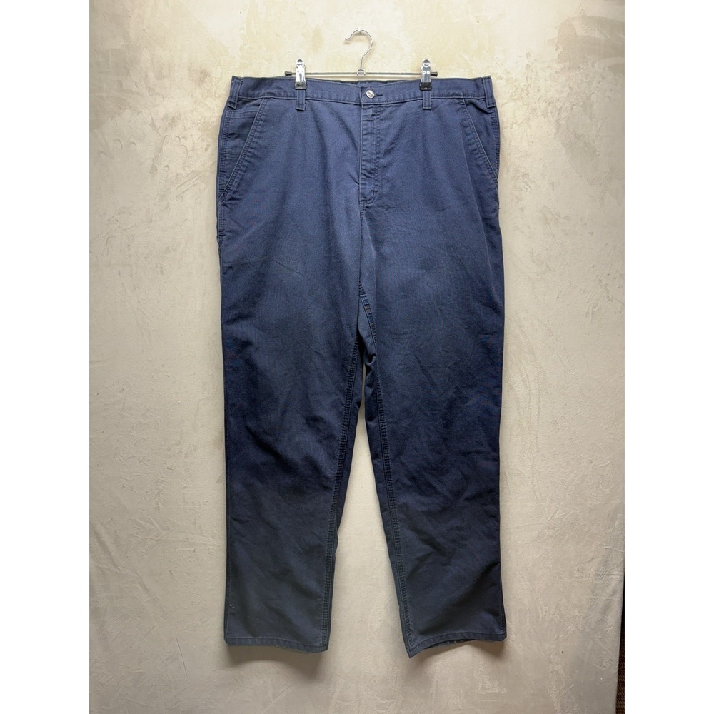 Carhartt Work Pants Mens 40x36 Blue Dungaree Canvas Carpenter Utility Tactical
